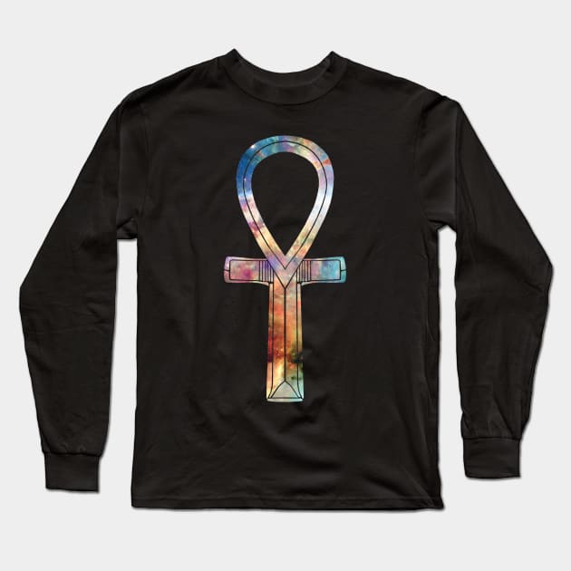 Galaxy Ankh Long Sleeve T-Shirt by GAz